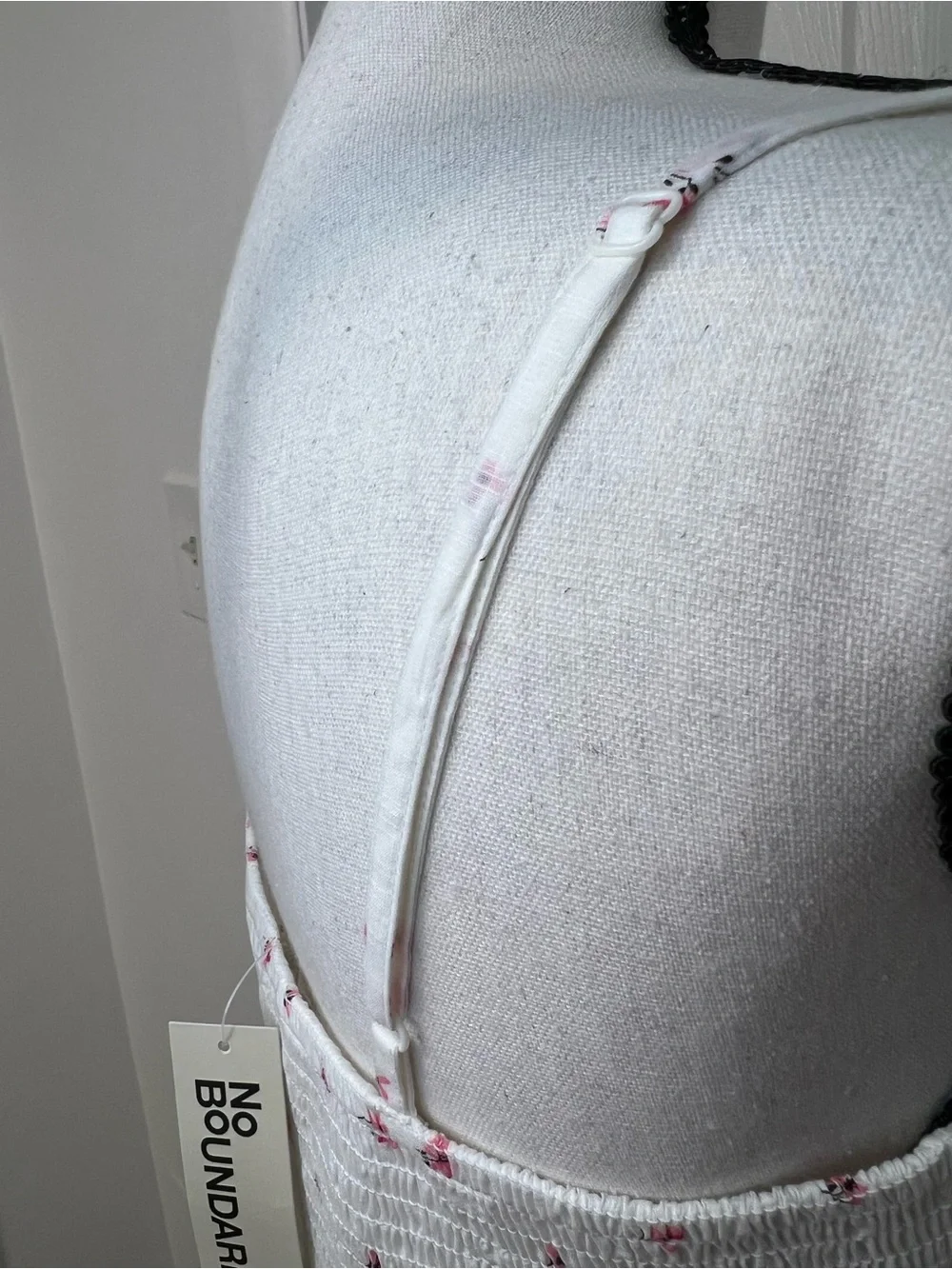 No Boundaries White Cami with Pink Floral Accent - Picture 6 of 9